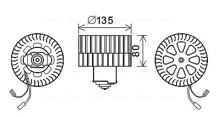 AVA QUALITY COOLING Вентилятор салона OL8632